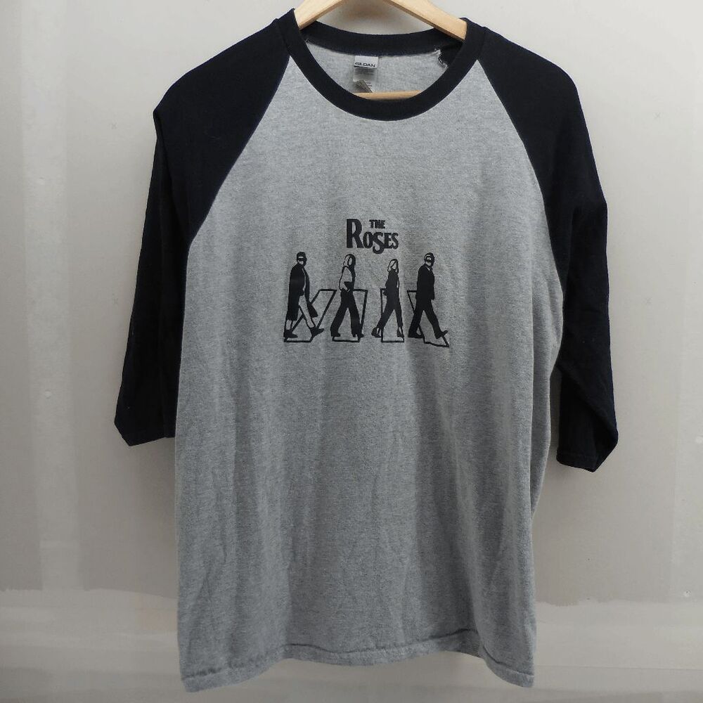 The Roses Schitt's Creek Funny T shirts Color Block Black‎ Gray Mens Large